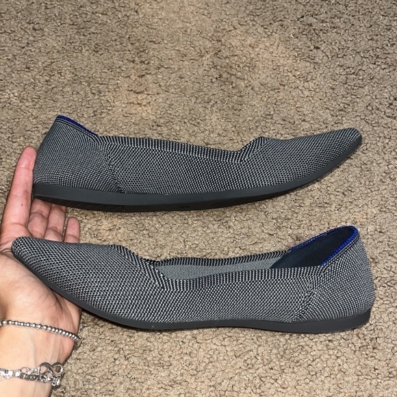 Rothy’s The Point Pointed Toe Flat Cloud Grey Birdseye 10 - Picture 5 of 11